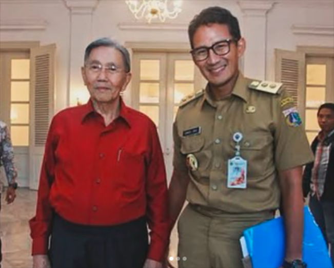 Sandiaga Uno saat menjabat Wakil Gubernur DKI Jakarta bersama Kwik Kian Gie/Foto: Instagra, Sandiaga